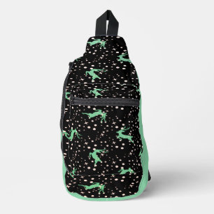 Christmas Deer Star Winter Pattern Sling Bag