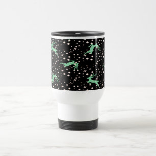Christmas Deer Star Winter Pattern Travel Mug