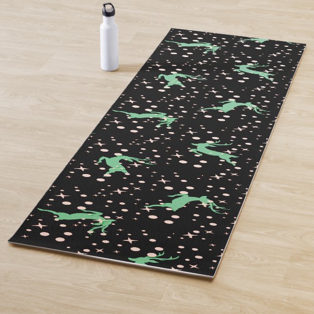 Christmas Deer Star Winter Pattern  Yoga Mat (In Situ)