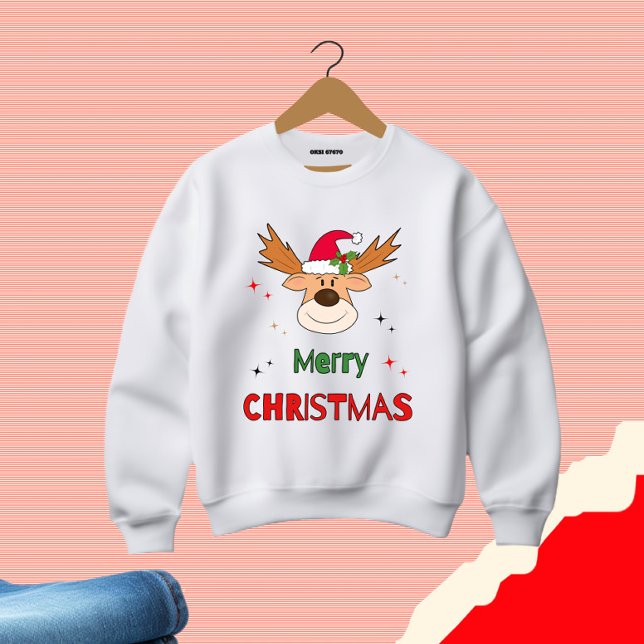 Christmas deer sweatshirt (Creator Uploaded)