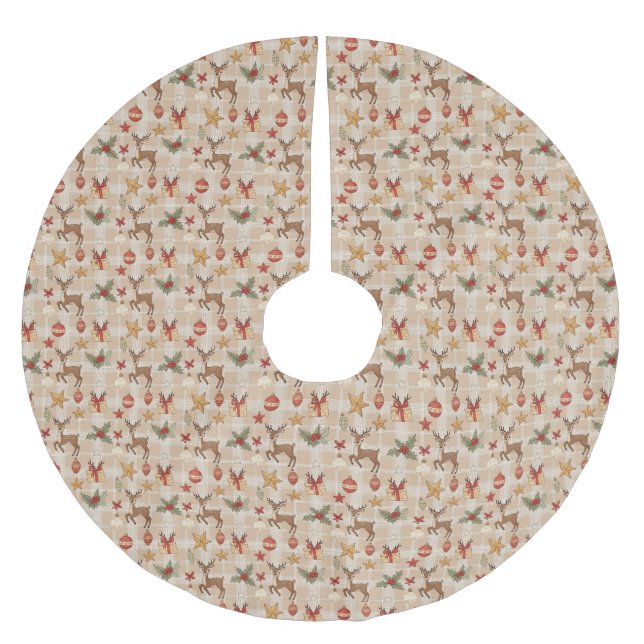 Christmas Deer Tree Skirt (Front)