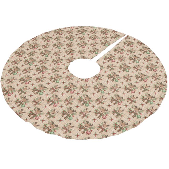 Christmas Deer Tree Skirt (Angled)