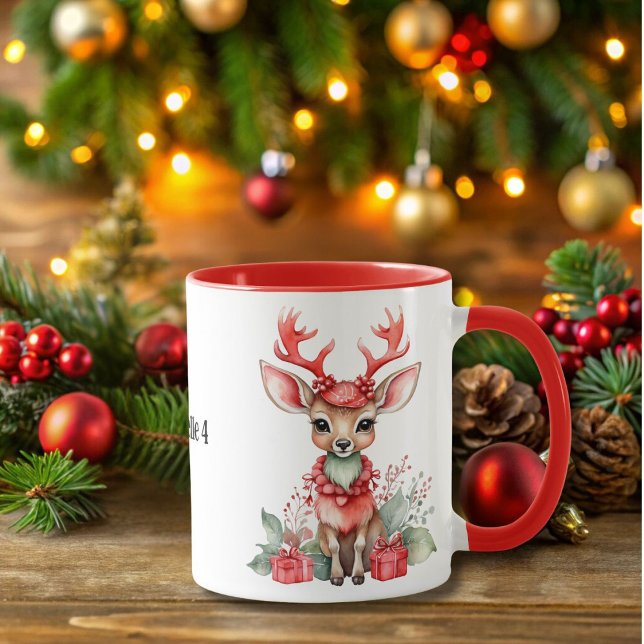 Christmas Deer with Red Scarf Mug (Creator Uploaded)