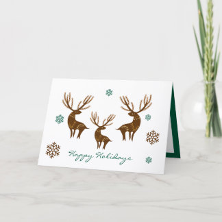 Christmas deers card