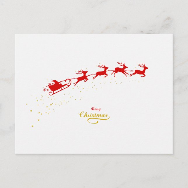 Christmas Deers Holiday Postcard (Front)
