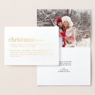 Christmas Definition Gold Foil Card