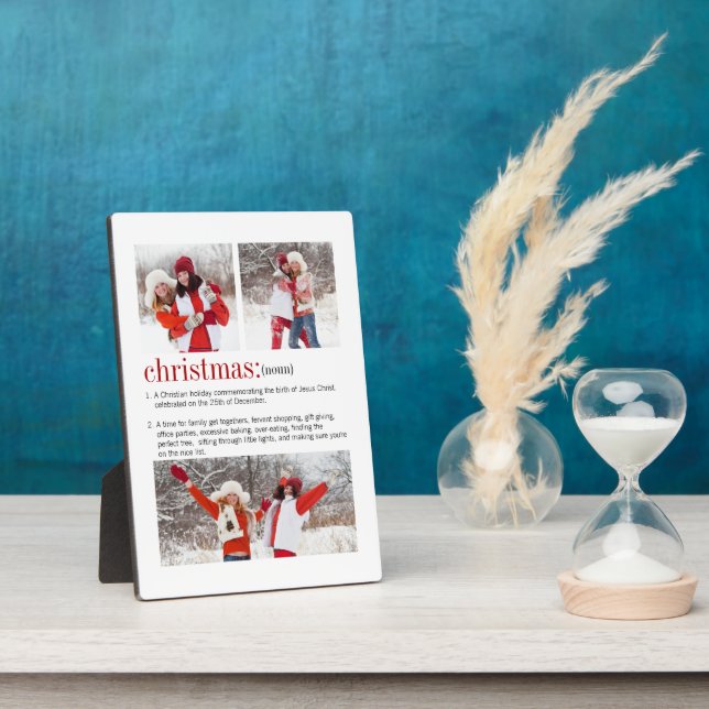 Christmas Definition Photo Holiday Plaque (Side)