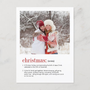 Christmas Definition Photo Holiday Postcard