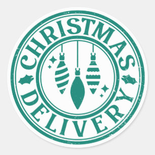 Christmas Delivery Classic Round Sticker