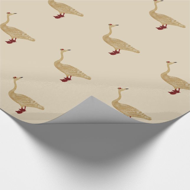 CHRISTMAS DELIVERY GOOSE WRAPPING PAPER (Corner)