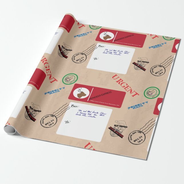 Christmas Delivery! Wrapping Paper (Unrolled)