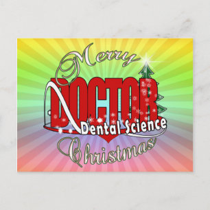 CHRISTMAS Dental Science Holiday Postcard