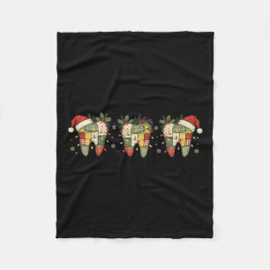 Christmas Dental Squad Dentist Hygienist Or Istant Fleece Blanket