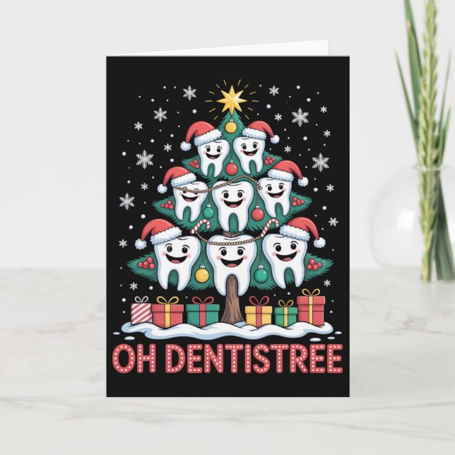Christmas Dental Squad Oh Dentistree  Card (Front)