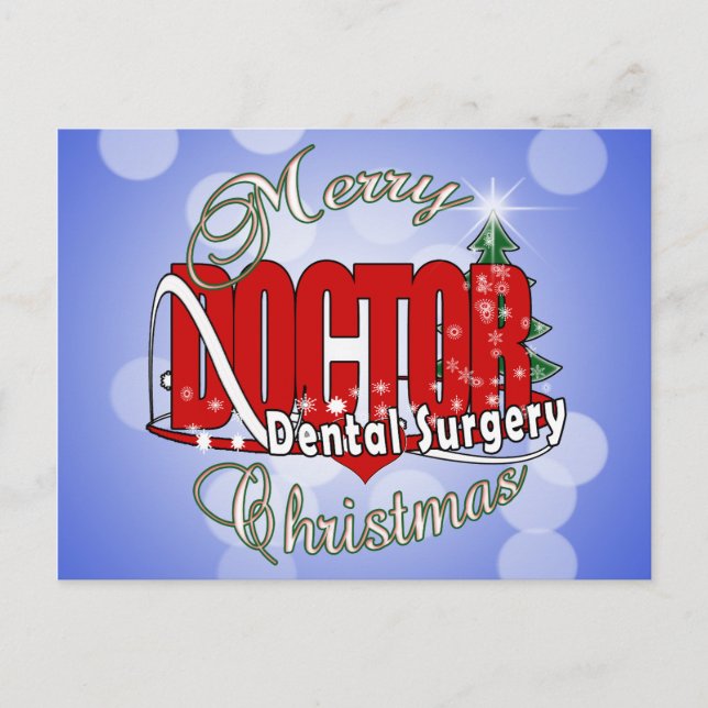 CHRISTMAS Dental Surgery Holiday Postcard (Front)