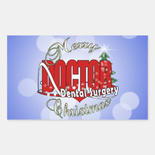 CHRISTMAS Dental Surgery Rectangular Sticker