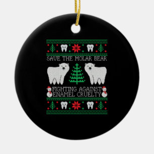 Christmas Dentist Dental Hygienist Ugly Christmas Ceramic Tree Decoration