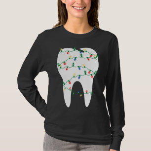 Christmas Dentist Dental Tooth in Christmas Lights T-Shirt