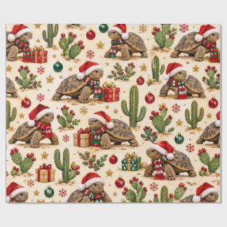 Christmas Desert Tortoises Wrapping Paper