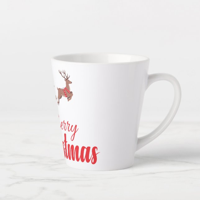 Christmas design and reindeer latte mug (Right)