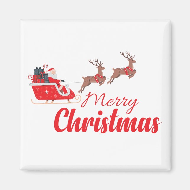 Christmas design and reindeer magnet (Front)