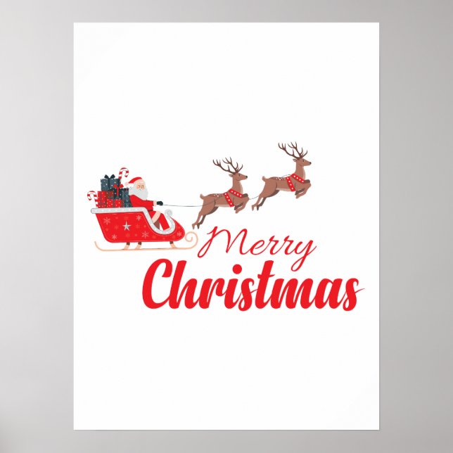 Christmas design and reindeer poster (Front)