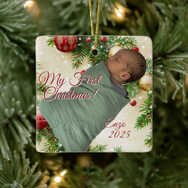 Christmas Design Ceramic Ornament (Tree)