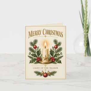 Christmas Design , Elegant Matchbox Style Candle Note Card