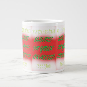 Christmas design gift idea red green white large coffee mug