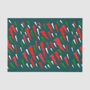 CHRISTMAS DESIGN GREEN RED WHITE ABSTRACT TREES TISSUE PAPER