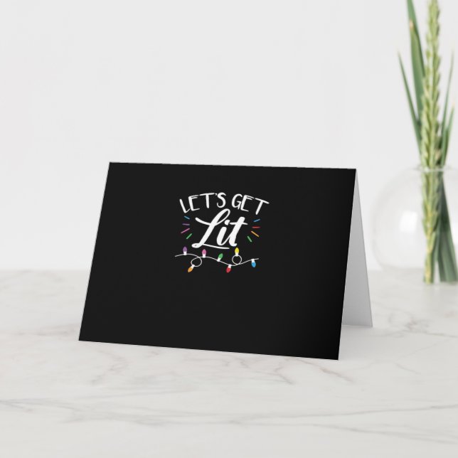 Christmas Design - Let's Get Lit Card (Front)
