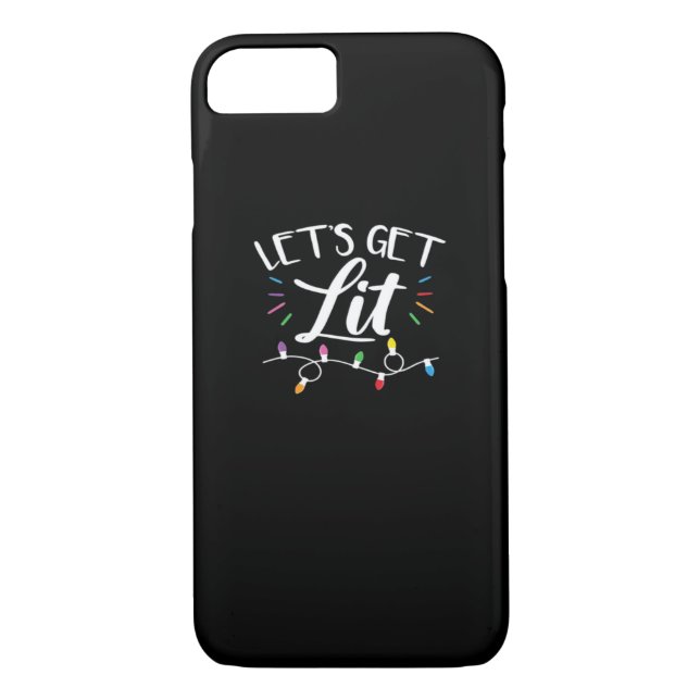 Christmas Design - Let's Get Lit Case-Mate iPhone Case (Back)