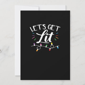 Christmas Design - Let's Get Lit Holiday Card