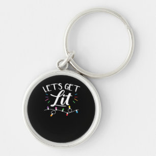 Christmas Design - Let's Get Lit Key Ring