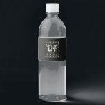 Christmas Design Quote - Let's Get Lit Water Bottle Label<br><div class="desc">Christmas Design Quote - Let's Get Lit: A witty holiday design featuring a bold pun quote. Perfect for festive outfits. Fun,  witty,  and seasonal.</div>