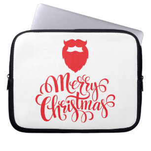 Christmas design Santa beard Laptop Sleeve