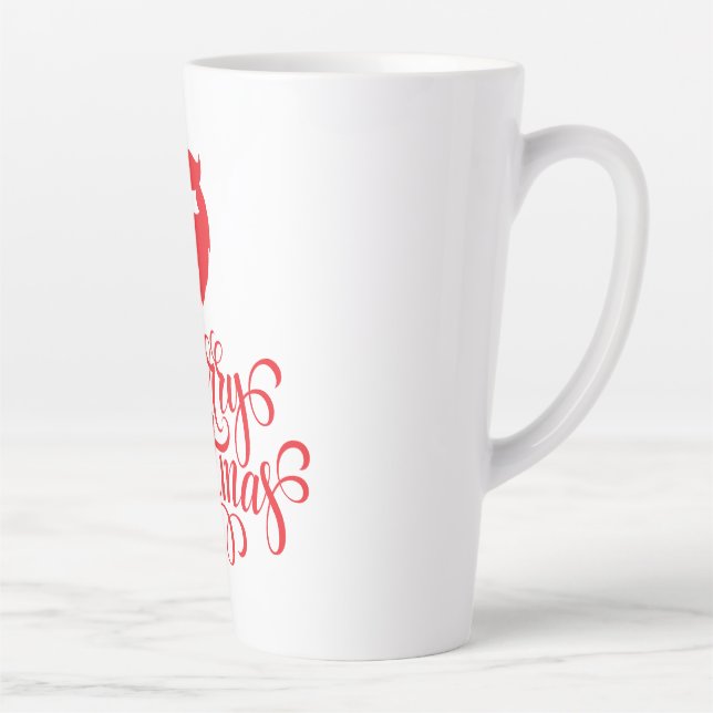 Christmas design Santa beard Latte Mug (Right)