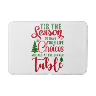 Christmas design season of choices bath mat