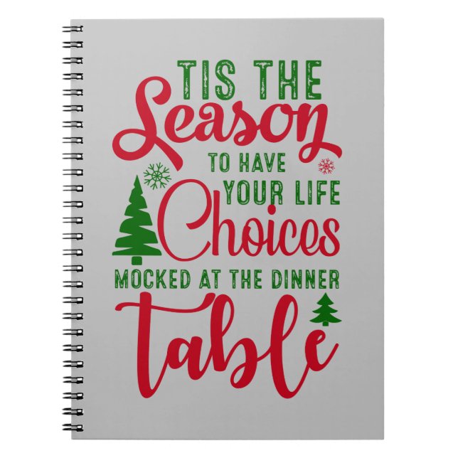 Christmas design season of choices notebook (Front)