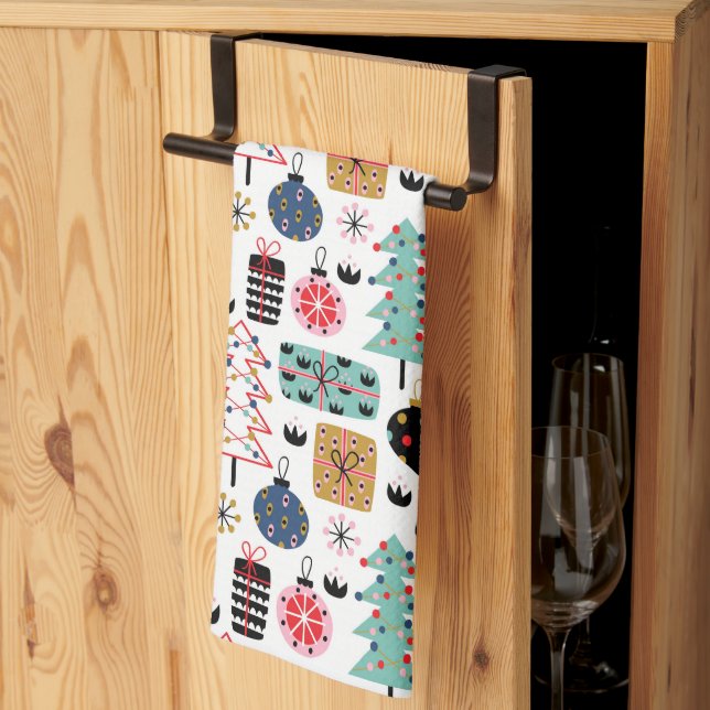 Christmas Design Tea Towel (Thirds Fold)