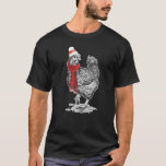 Christmas Design Vintage Farm Chicken Hen Design T-Shirt<br><div class="desc">Christmas Design Vintage Farm Chicken Hen Design</div>