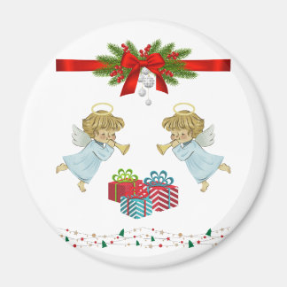 Christmas design with angels magnet