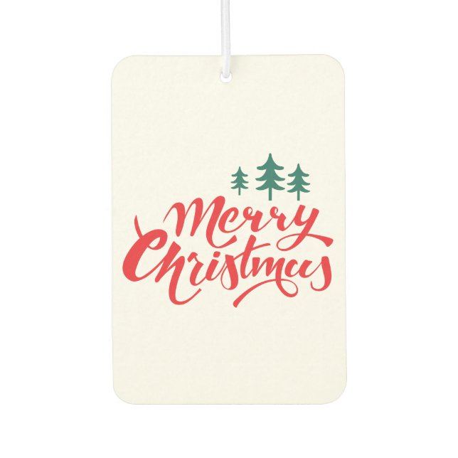 Christmas design with trees car air freshener (Front)