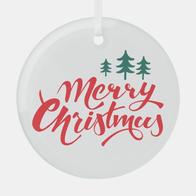 Christmas design with trees glass tree decoration (Front)