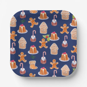 Christmas Desserts Paper Plate