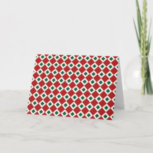 Christmas Diamond Pattern Holiday Card
