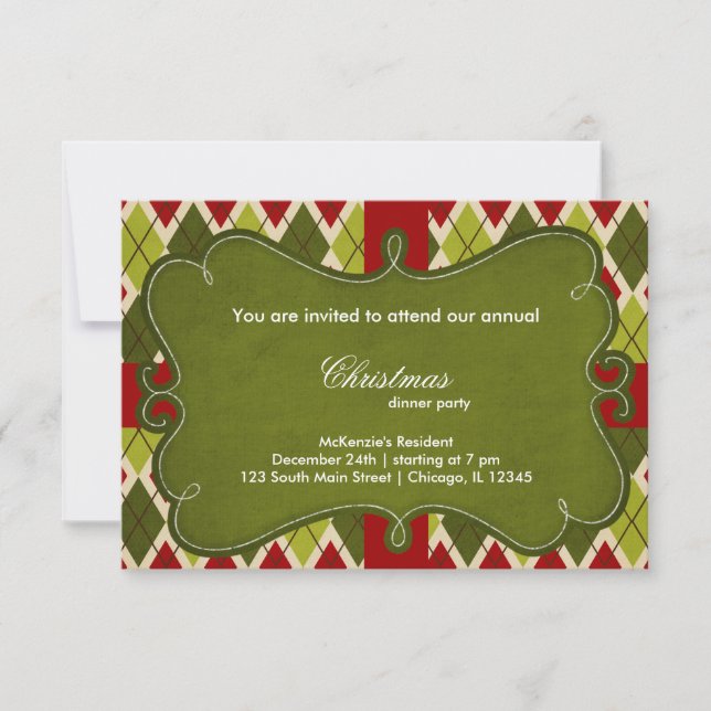 Christmas Diamonds Invitation (Front)