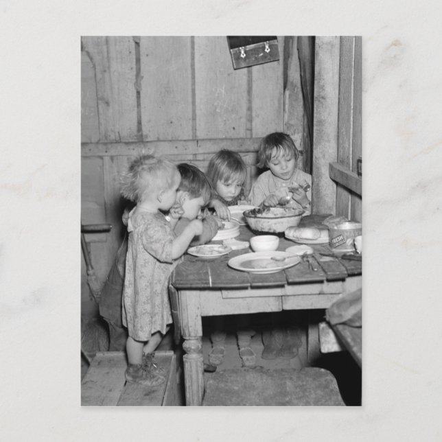 Christmas Dinner 1936 Holiday Postcard (Front)