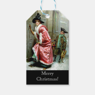 Christmas Dinner 2 Customisable Holiday Card Gift Tags