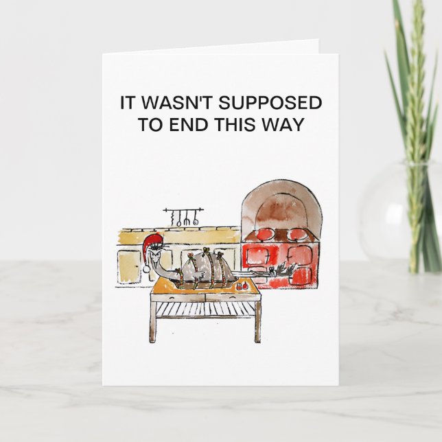 Christmas Dinner Greeting Card (Front)